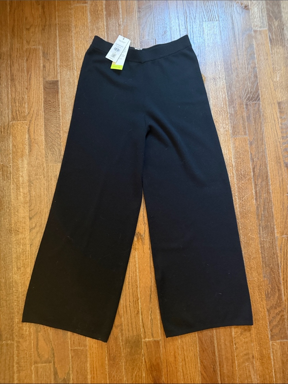 Whistles Black Knitted Wide-Leg Trousers